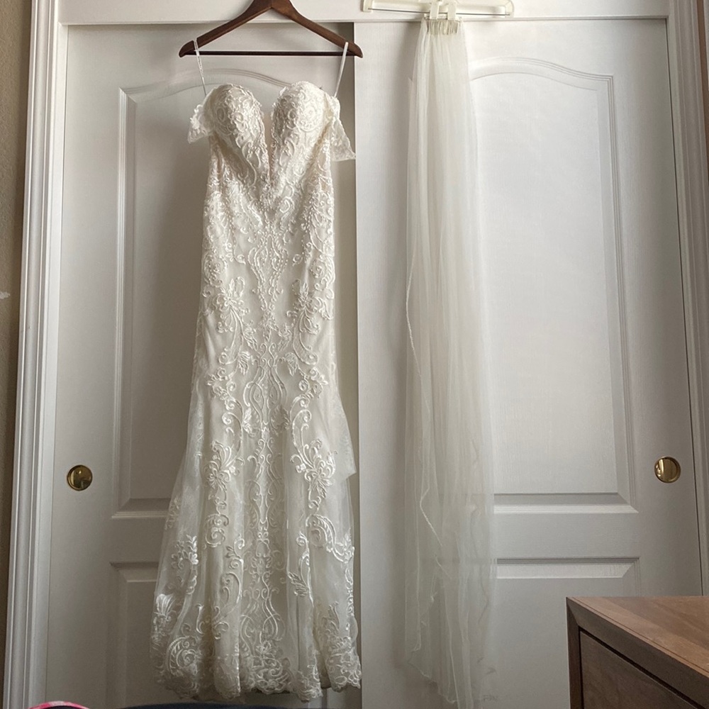 Essence of Australia Elegant Bridal Gown, intricate beading and threading